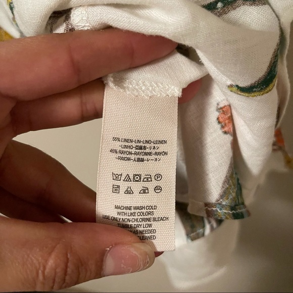 FREE PEOPLE Summer In Tulum Linen Floral Tunic - Picture 5 of 5